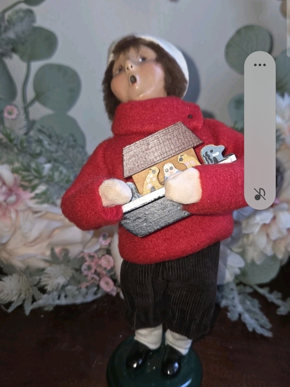 Byers Choice 1998 Little Boy W/ Noah's Ark Toy